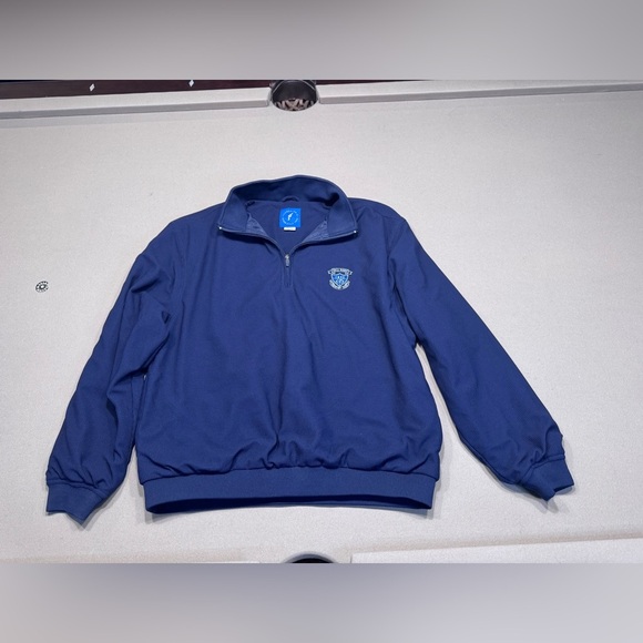 Navy Golf Windbreaker Jacket for All-Weather Comfort - Picture 1 of 9